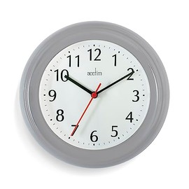 Acctim Wycombe Kitchen Wall Clock Quartz Arabic Numerals Grey 22cm