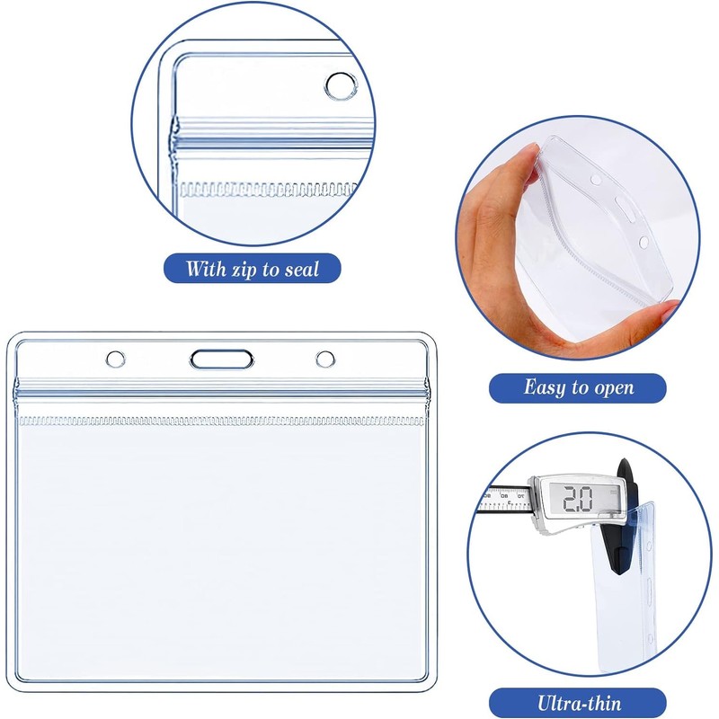 JUTOSU ID Card Holder, Employee ID Card Case, Card Protector,