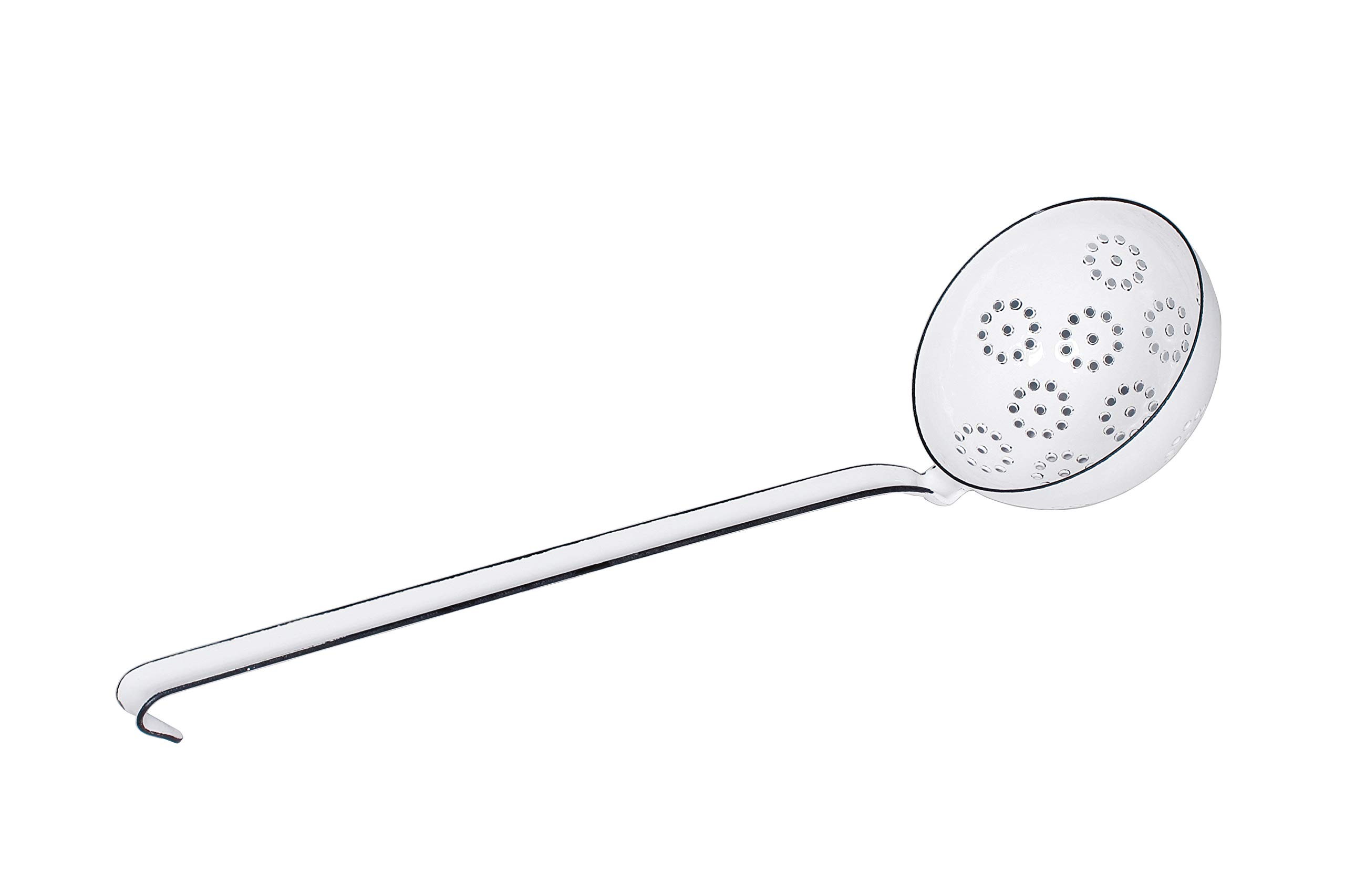 Riess White Enamel Skimming Ladle