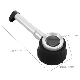 PACKOVE 1PC Portable Handheld Magnifying Glass with LED Lights and Scale Lightweight Loupe for Reading Currency Detection for Seniors and Close Work