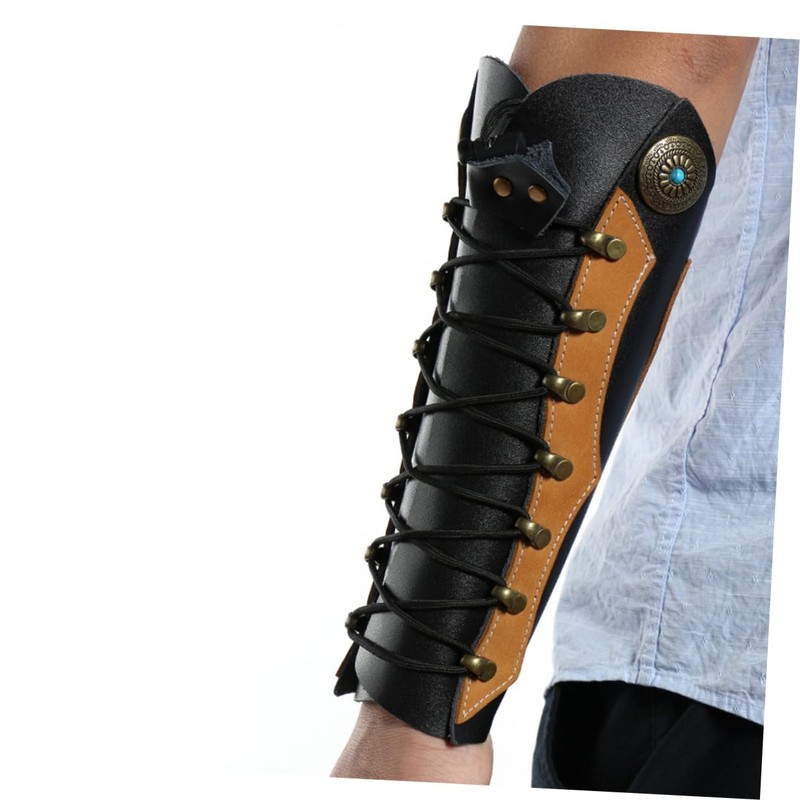 KOMBIUDA Fashion Pu Leather Adjustable Arm Guard for Archery Lightweight