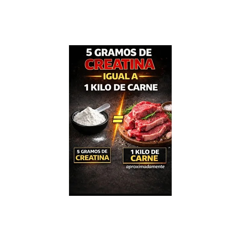 Creatina Monohidratada 100 Pura, Bull Nutrition.