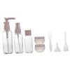 Healeved 8pcs Portable Travel Makeup Bottle Set Reusable Empty Lotion