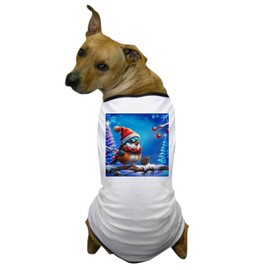 CafePress Cute Christmas Bird Dog T Shirt Dog T-Shirt, Pet Clothing, Funny Dog Costume