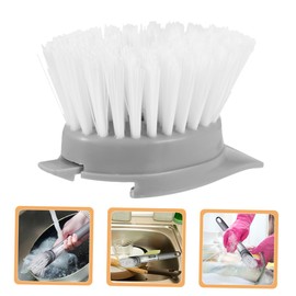 TOVINANNA 4pcs Replacement Pan Cleaning Brush Heads Hydraulic Dish Scrubber Pot Brush Head for Efficient Kitchen Cleaning Compact Space Saving Design