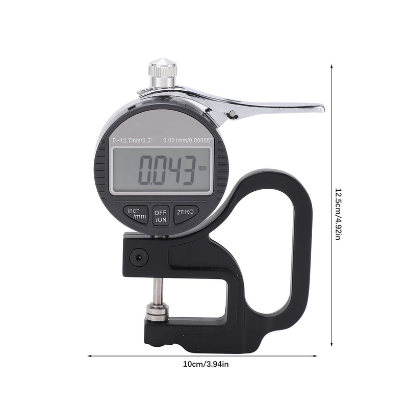Tyenaza Digital Thickness Gauge, 0.001mm/0.00005"-12.7mm/0.5" Electronic Micrometer Thickness Gauge with