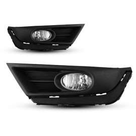HEADLIGHTSDEPOT Halogen Fog Light Kit With Clear Lens Compatible With Honda CR-V 2017-2019