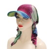 ZLYC Women's Chemo Headwear Brim Visor Hat Beanie Hat, Batik,