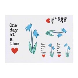 Azeeda 4 x 'Ein Tag nach dem anderen ' Temporäre Tattoos - Wasserfest, Hautfreundlich & Ungiftig · Transfers in Verschiedenen Größen (TO00084832)