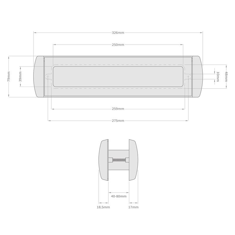 12" Letterplate Door Letterbox UPVC Wood Omega Premium Sprung Heavy