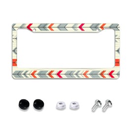 Smoaffly Arrow Adventure License Plate Frames for Car Decorative Aluminum Car Tag with 2 Holes and Screws Caps,Car Plate Frame for US Canada Vehicles Standard Gifts for Women Men 12''x6''