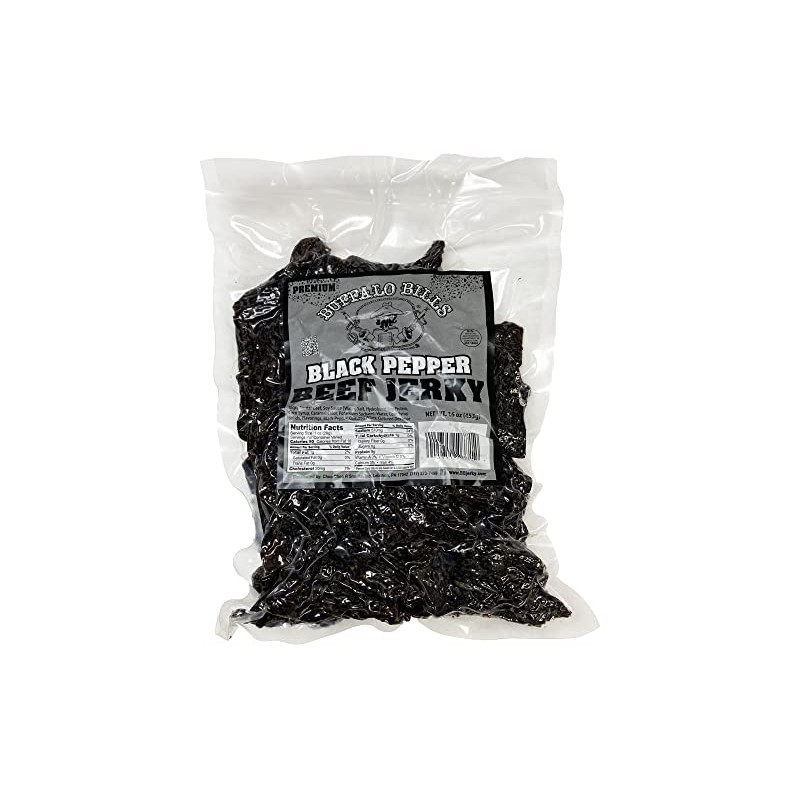Buffalo Bills 16oz Premium Black Pepper Beef Jerky Pieces (smoked