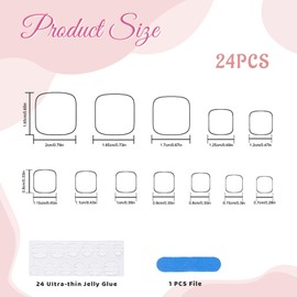 NATOSU Pink French Tip Press on Toenails Short Glitter Fake Toenails Square Shape Fake Toenails Cute Designs Full Cover Stick On Toenails for Women