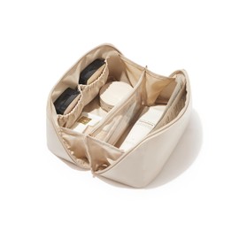 EACHY Bolsa de Maquillaje de Viaje, Bolsas de Cosmticos de Gran Capacidad para Mujeres, Bolsa Porttil Impermeable que se Abre Plana, Bolsa de Aseo... 