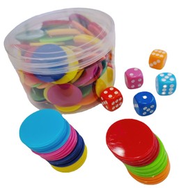 400pcs Learning Counters Chips Round Colorful 3cm Diameter Smooth Multifunctional Counting Discs