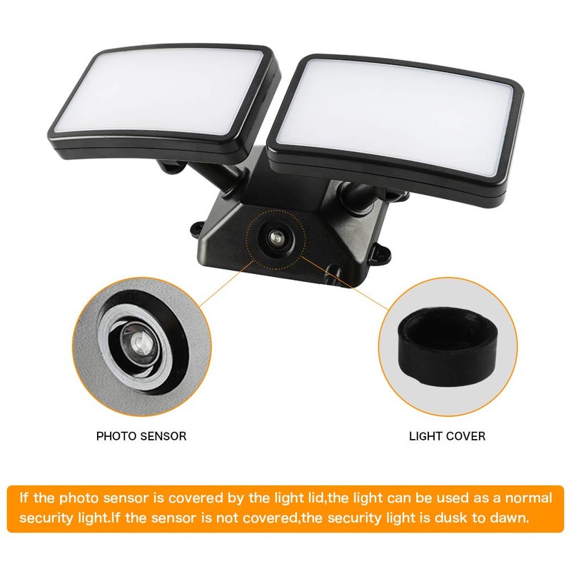 FAGUANGAO Dusk to Dawn LED Security Light,18W Plug in Flood