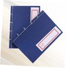 GRIRIW 2pcs Creative Ancient Hand-made Thread Diary Notepad Blue Cover