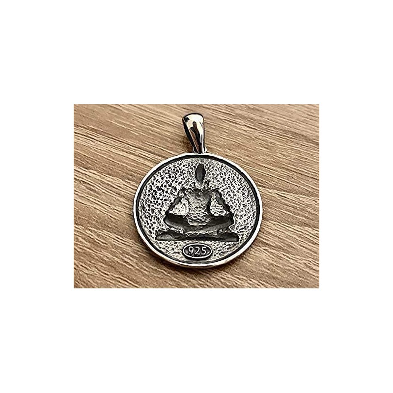 Shiva Yoga Aum Om Ohm Symbol Pendant 925 Sterling Silver
