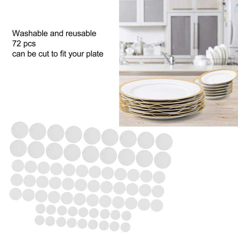 Soft Felt Plate Protectors, 72 Pieces Thick Felt Plate Dividers,