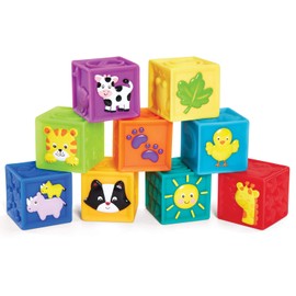 Earlyears Kidoozie Squeak and Stack Blocks Playset for Infants and Toddlers Ages 6-24 Months