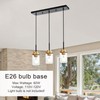 MELUCEE 23.6 Inches Dining Room Light Fixture Hanging 3-Lights Kitchen