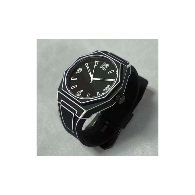 ERNIE KLEIN Men's Cartoon Watch, cartoon-black