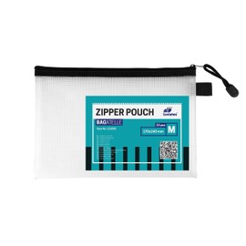 LEVIATAN Set of 12 A5 Zip Bags Travel Bag Transparent Zip Bags Zip Document Bags Waterproof Bag Storage of Stationery Cosmetics