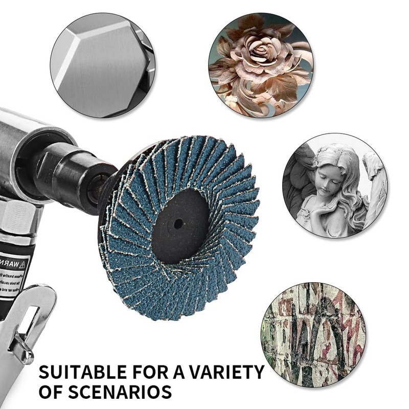 9Pcs 2inch Flap Discs, High Density Zirconia Alumina Flat Rollock