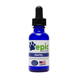 Epic Pet Health Epic Pet Health Clarity - All Natural Liquid Supplement for Old or Ill Pets That Improves Cognition - Easy to Use - Mist Over The Face and Put in Food & Water (Dropper, 2 Ounce)