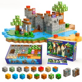 Macasa Family Magnetic Building Blocks – 120PCS 1-Inch Cubes for Kids Ages 3+ – STEM Educational Construction Toy – Safe ABS Plastic – Great Birthday for Boys & Girls – Storage Bag Included