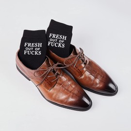 Poshzone Fresh Out Of Fucks Socks Funny Novelty Crew Socks Funny Casual Socks For Men Women,Sarcastic Gift Funny Gift for Friends,wife,Colleague.