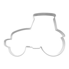 BekkiB 23522-Set of 3 "Vehicles" Cookie Cutters - Tractor, Locomotive and Motorcycle - Stainless Steel Cutters are Dishwasher Safe