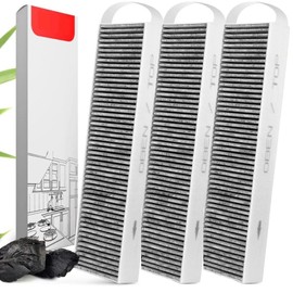 INTESIA® Activated Carbon Filter (3 Filters) for PUAKF Bora Pure or Puru Cooker Hoods - Pack of 3