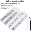  2680pcs 3D Rhinestone Nail Parts, Acrylic Crystal AB, Polyform