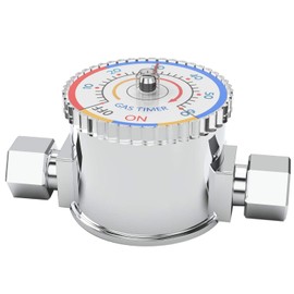 Gas Safety Timer Automatic Shut Off Valve Non-Electric for BBQ Grill & Kitchen Fireplace Natural Gas Propane Stop Device 1/2'' NPT Indoor Outdoor