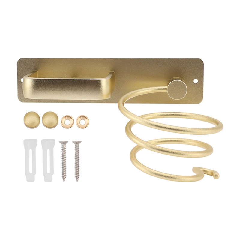 Hair Dryer Holder Hair Straightener Storage Bracket Rack Space Aluminum