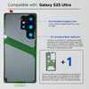 Compatible with Galaxy S25 Ultra Back Glass Cover Replacement, with