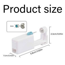 JIANYH 12 Pcs Ear Piercing Gun, Ear Piercing Kit, Ear Piercing Gun Kit with Studs Piercing Tool With Ear Studs For Girls Women Men (White)