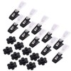KUUQA 20 Pack Garden Flag Rubber Stoppers and Plastic Clips,