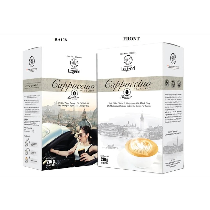 1 Pack - Instant Coffee Cappuccino Hazelnut Flavor - Cappuccino