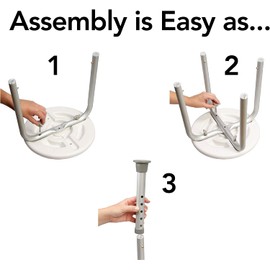 Carex Compact Shower Stool - Adjustable Height Bath Stool and Shower Seat - Aluminum Bath Seat That Supports 250lbs