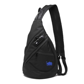 Cali Crusher Sling - 100% Smell Proof/Convertible Shoulder Pack (Black/Blue)