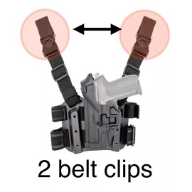 BLACKHAWK! BLACKHAWK Serpa CQC Holster drop leg Belt Clips - Black Hook & Loop Replacement