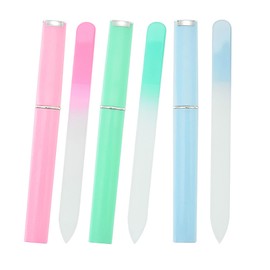 3 Pcs Nano Glass Nail File - Gentle Filing & Buffing for Natural Nails with Protective Case