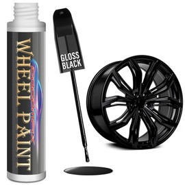 Silver Wheel Touch Up Paint, Chrome Rim Paint for Curb Rash, Wheel Scratch Repair Kit for Chrome, Alloy, Aluminum, Enamel, Universal Silver Automotive Touch Up Paint Pen (1 fl oz)