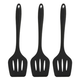 Espátula de Silicona de 3 Uds., Espátula Giratoria Ranurada de Silicona, Herramienta de Cocina Multifuncional, Cuchara de Silicona para Cocinar