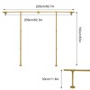 Metal Pipe Clothing Rack Wall Mounted Gold Clothes Rack for