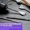 15-Piece Flat Milling Drill Bit Set, Spade Drill Set with