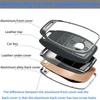 LJMTBKAN for Ford Key Fob Cover,Aluminum Leather Key Case Compatible