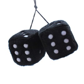 Car Interior Hanging Fuzzy Dice, Auto Rear Plush Pendant for Car, Motor Home, House, Truck, Lorry Rear View/Glass Window Ornament